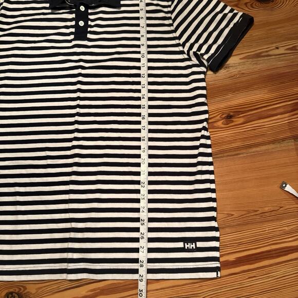 Helly Hansen Fjord Polo Men’s XL Navy Stripe Coastal Preppy Golf Weekend Casual - Picture 11 of 12